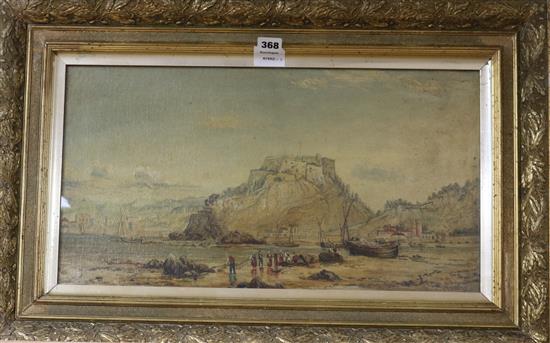 J. Frebb, oil on canvas, St. Sebastien, signed, 29 x 54cm